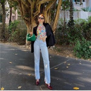 With jean tulip top size XS